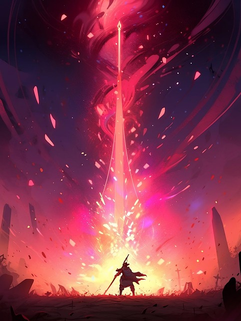 Free ai generated anime knight illustration