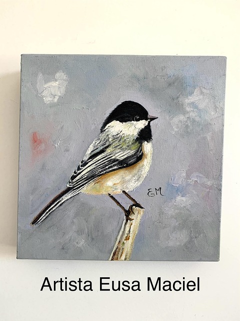 Free Little Chickadee Painting photo and picture