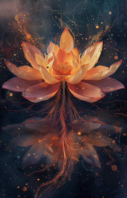 Free ai generated lotus flower illustration