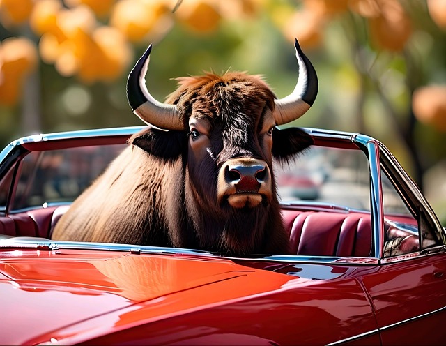 Download free HD stock image of Ai Generated Bison Free ai generated bison car illustration