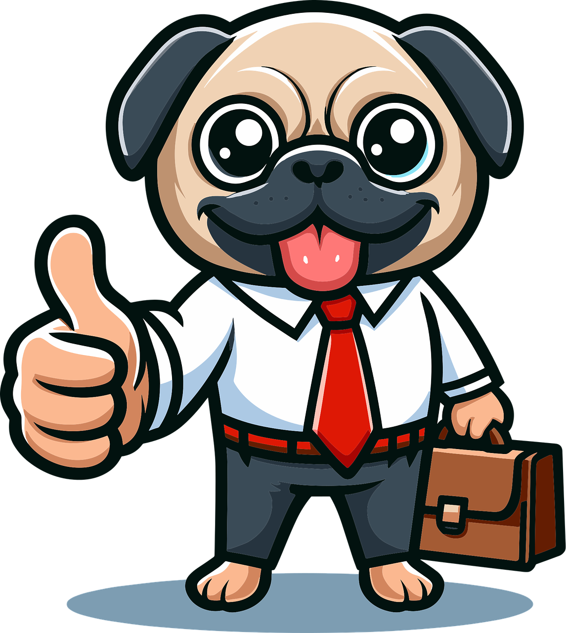 Free pug job business vector