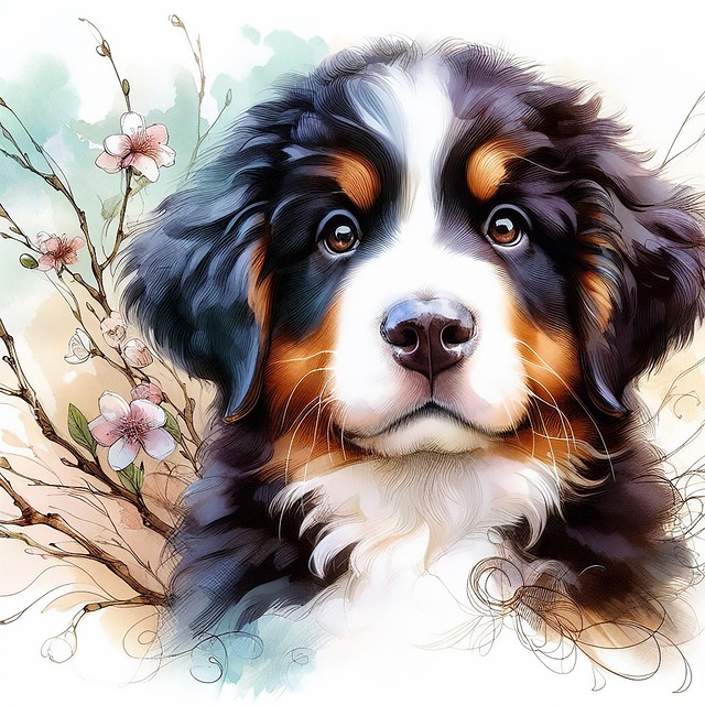 Free ai generated dog pet illustration