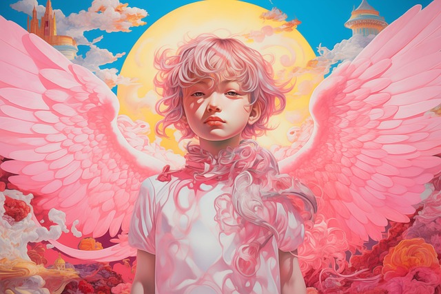 Free ai generated valentine's angel cherub of love illustration