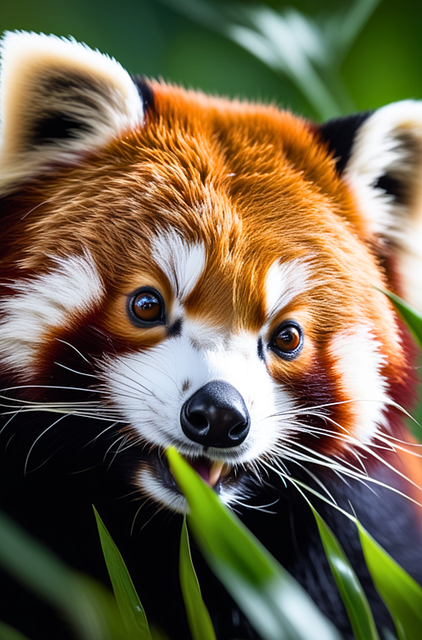 Free ai generated red panda lesser panda illustration