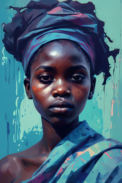 Free ai generated african girl illustration