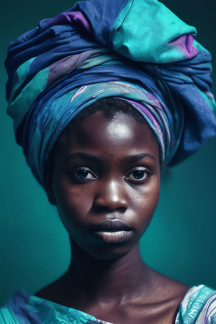 Free ai generated african girl illustration