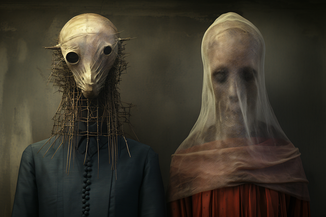 Free ai generated ghosts halloween illustration