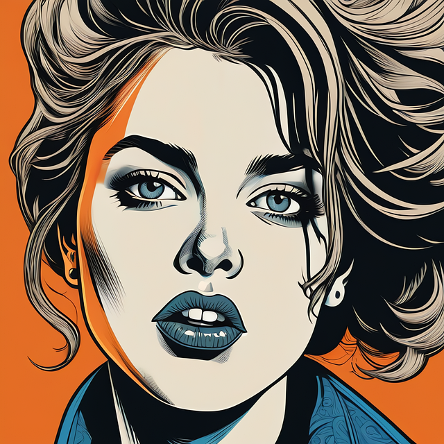 Free ai generated woman comic book illustration