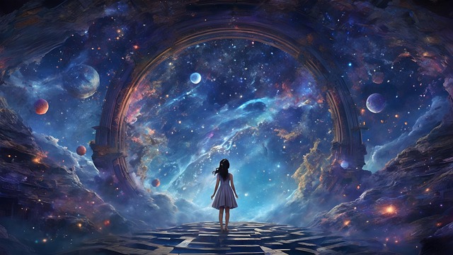 Free girl fantasy world illustration