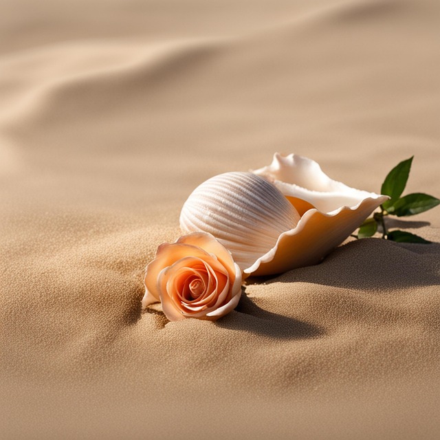 Free ai generated rose shell illustration