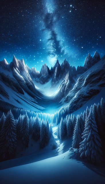 Free ai generated winter nature illustration