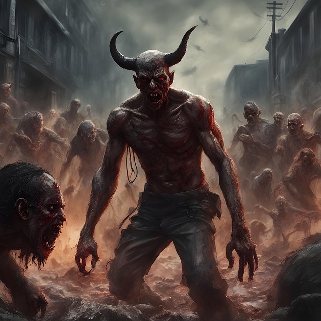 Free ai generated demon horror illustration