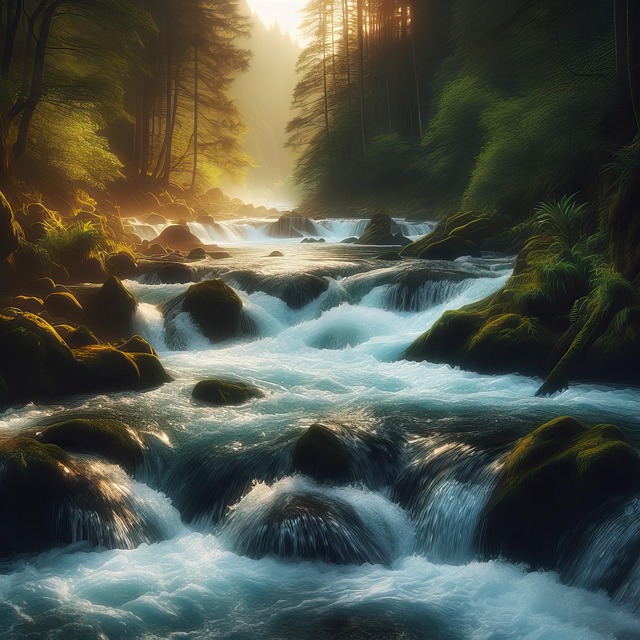 Free ai generated rapids river illustration