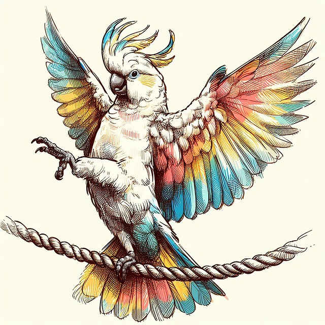 Download free HD stock image of Ai Generated Cockatoo Free ai generated cockatoo parrot illustration