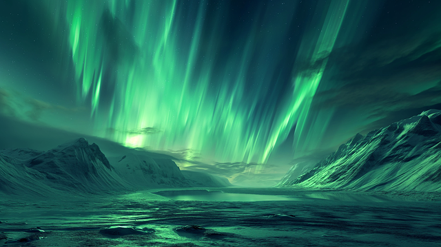 Free ai generated aurora night illustration