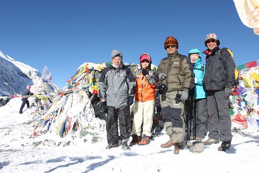 Free Thorang La Pass Snow Covered photo and picture