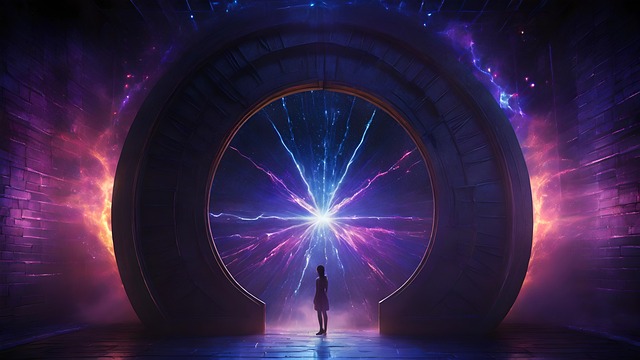 Free ai generated girl portal illustration
