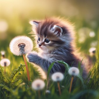 Free Ai Generated Kitten illustration and picture