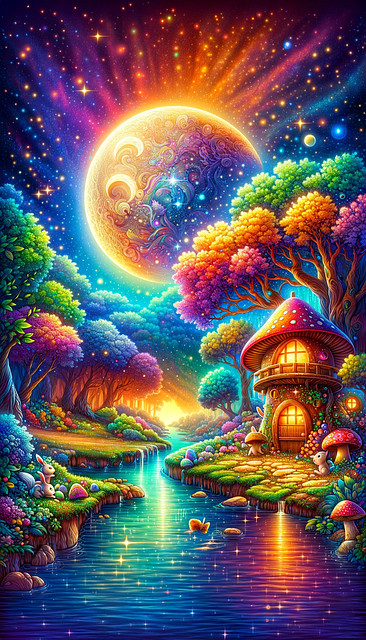 Free ai generated colourful world fairy tale world illustration