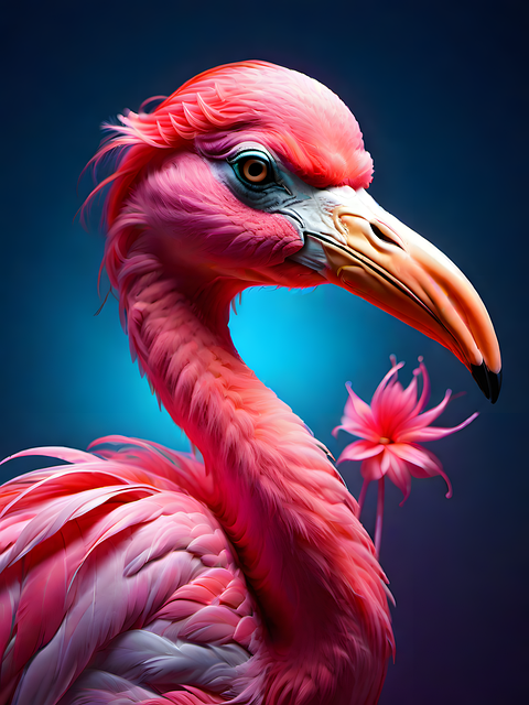 Ai Generiert, Vogel, Flamingo