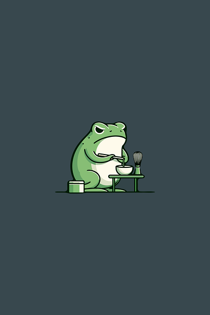 Ai Generiert, Frosch, Matcha, Tee