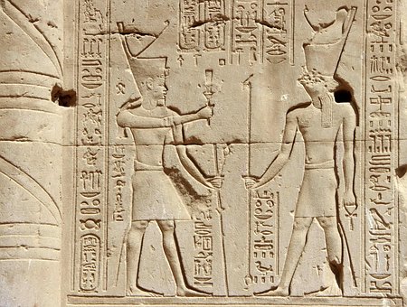 Farao, Tempel, Edfu, Egypten