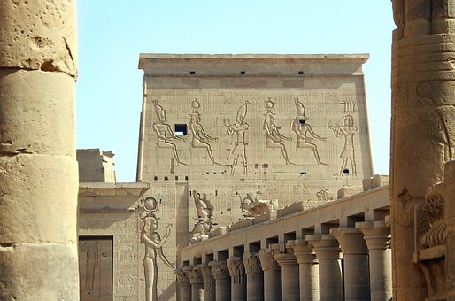 Tempel, Philae, Graveringer, Tegn