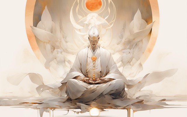Free ai generated man meditation illustration