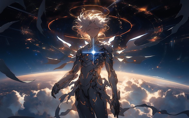 Free ai generated man sci-fi illustration