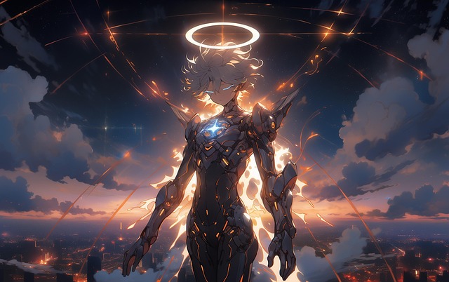Free ai generated man sci-fi illustration