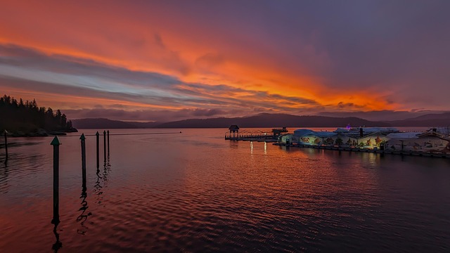 Free Lake Sunset photo and picture