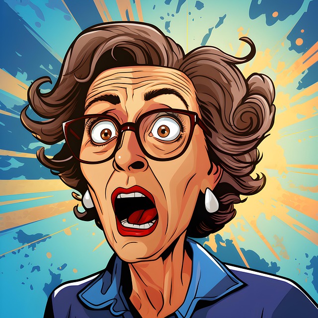 Free ai generated woman frightened illustration