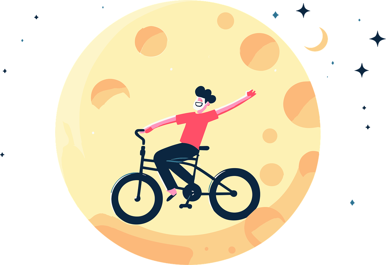 Cycle Ride Vector Download Bike, Ride, Moon. Royalty-Free Vector Graphic - Pixabay