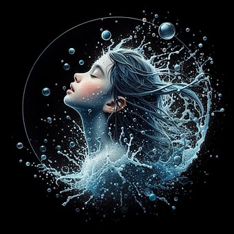 Mujer, Niña, Retrato, Felicidad, Persona