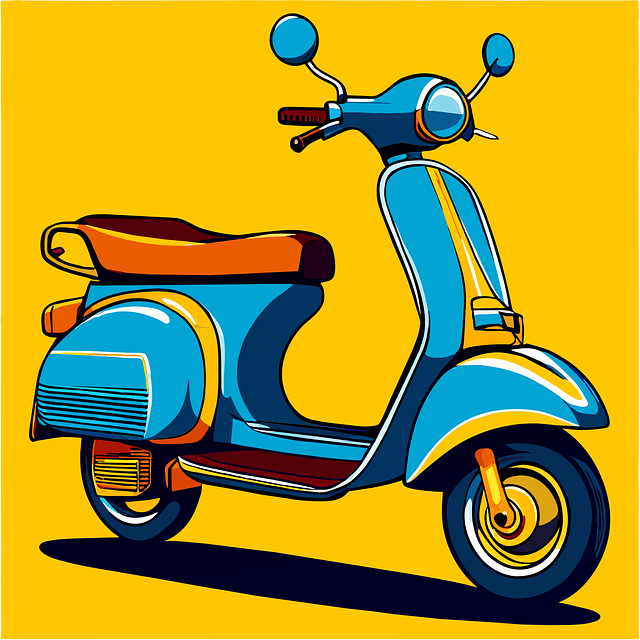 Scooter, Vespa, Motorsykkel, By, Sykkel