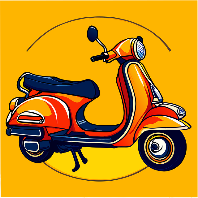 Scooter, Vespa, Motorsykkel, By, Sykkel
