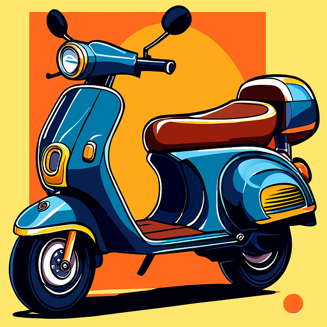 Scooter, Vespa, Motorsykkel, By, Sykkel