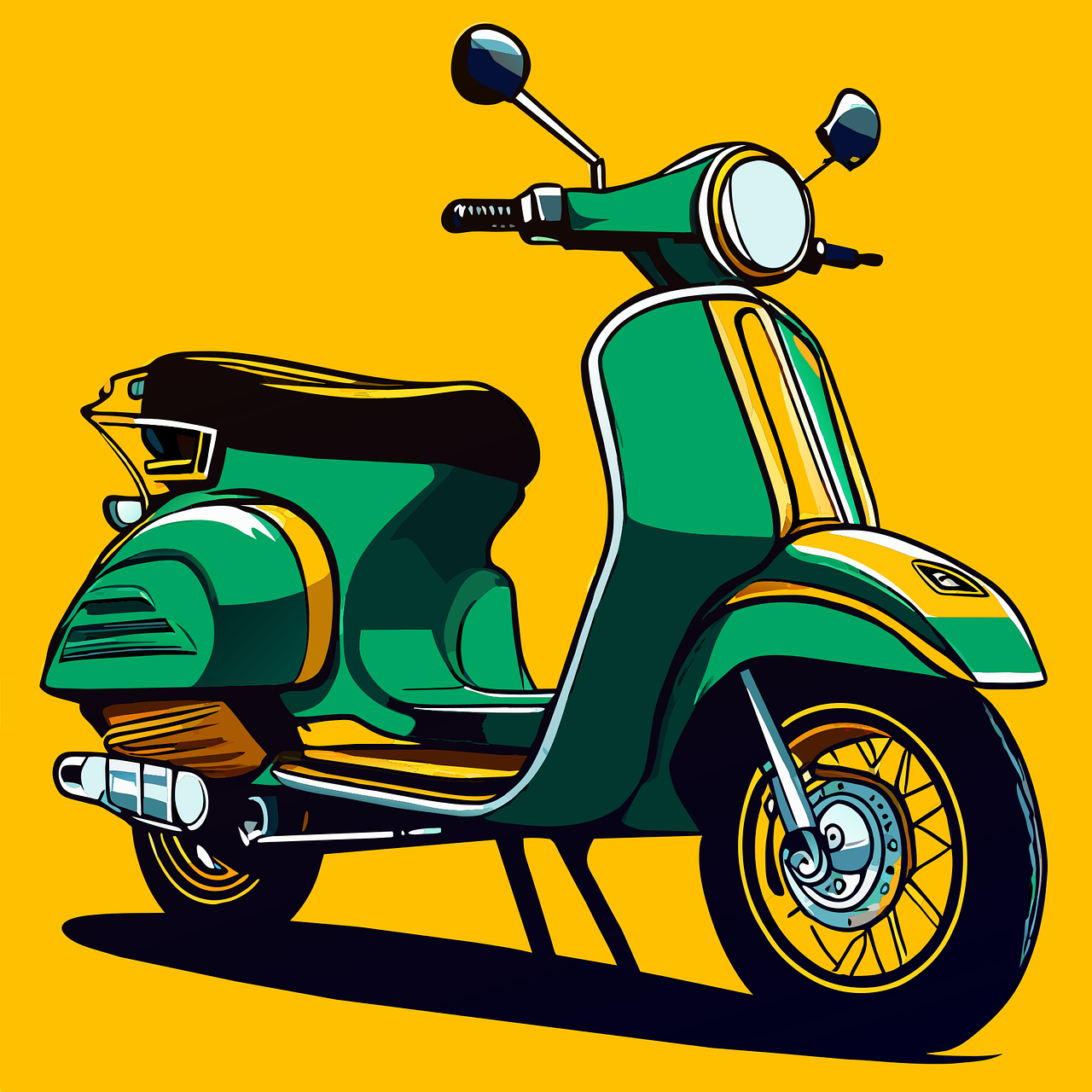 Download Scooter, Vespa, Motorcycle. Royalty-Free Vector Graphic - Pixabay