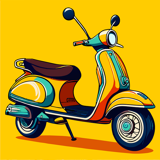 Scooter, Vespa, Motorsykkel, By, Sykkel