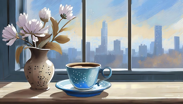 Free ai generated coffee vase illustration