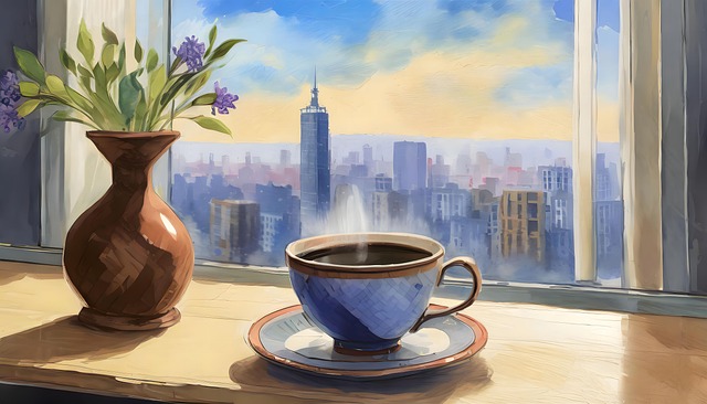 Free ai generated coffee vase illustration