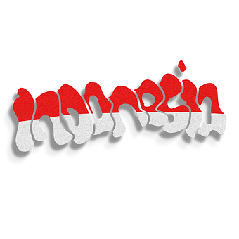 Indonesien, Typografi, Tekst, Indo