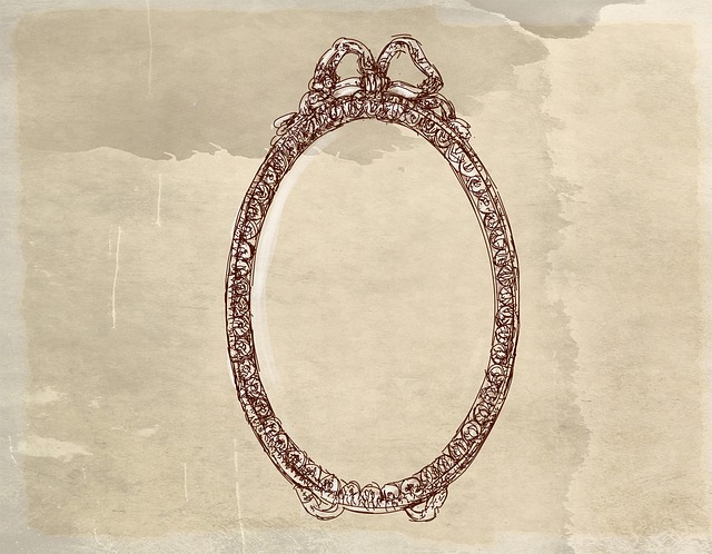 Free frame mirror border illustration