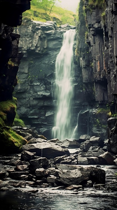 Download Nature, Waterfall, Beautiful. Royalty-Free Stock Illustration