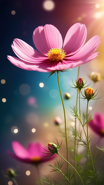 Free ai generated flower cosmos illustration