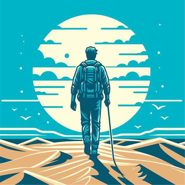 Free walking sand tiffany blue vector