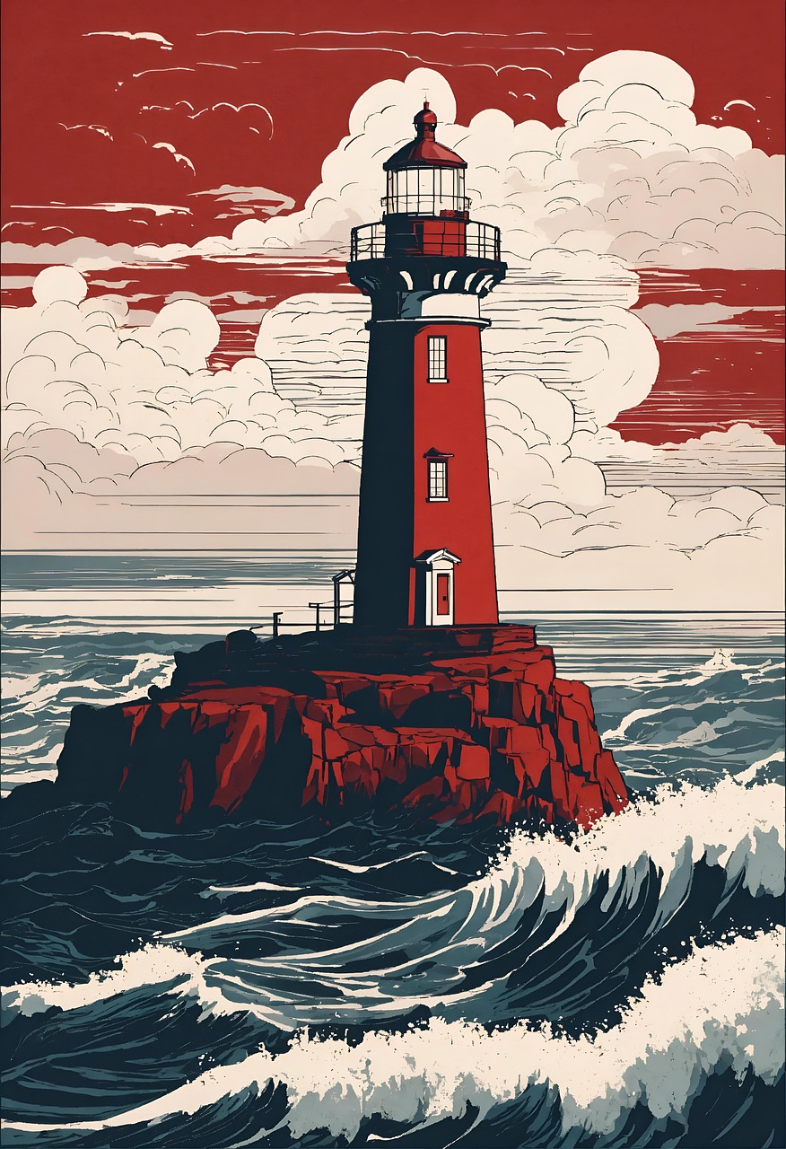 Download Lighthouse, Ocean, Tower. Royalty-Free Stock Illustration ...