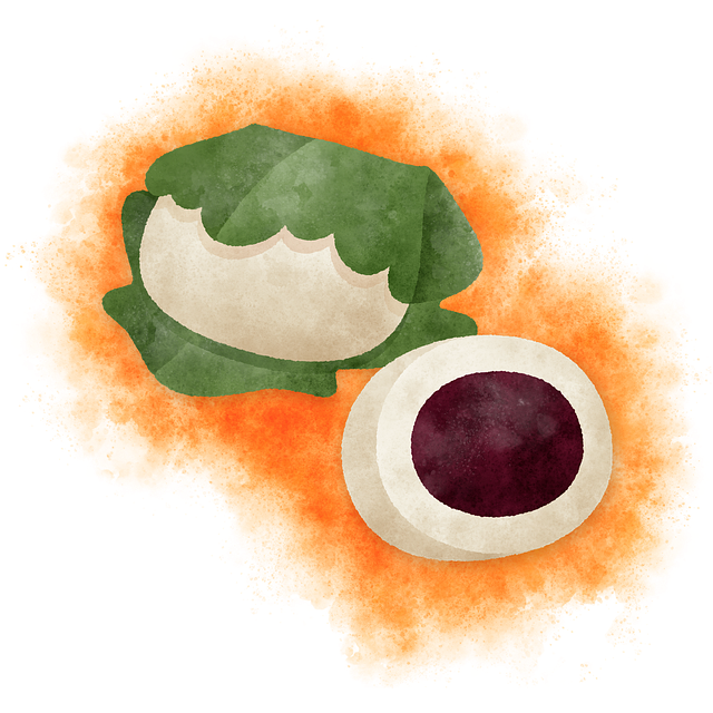 Download free HD stock image of Kashiwa Mochi Free kashiwa mochi dessert illustration