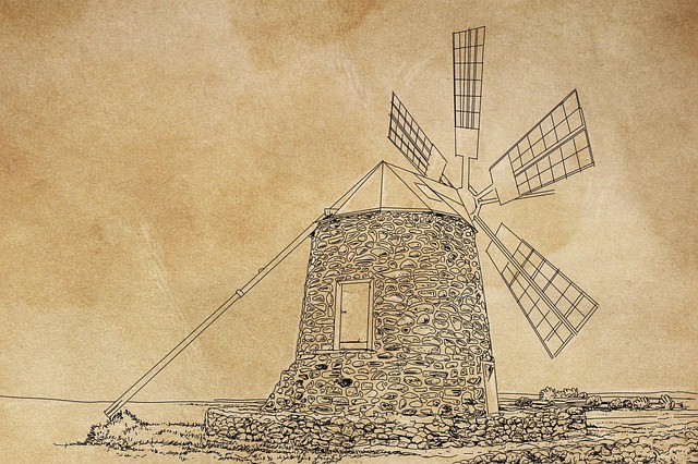 Download free HD stock image of Windmill Mill Free windmill mill building illustration