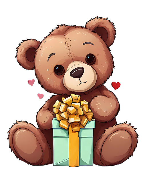 Free ai generated bear cub teddy illustration